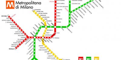 Carte du métro de milan