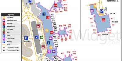 La carte des aéroports de milan et de la gare