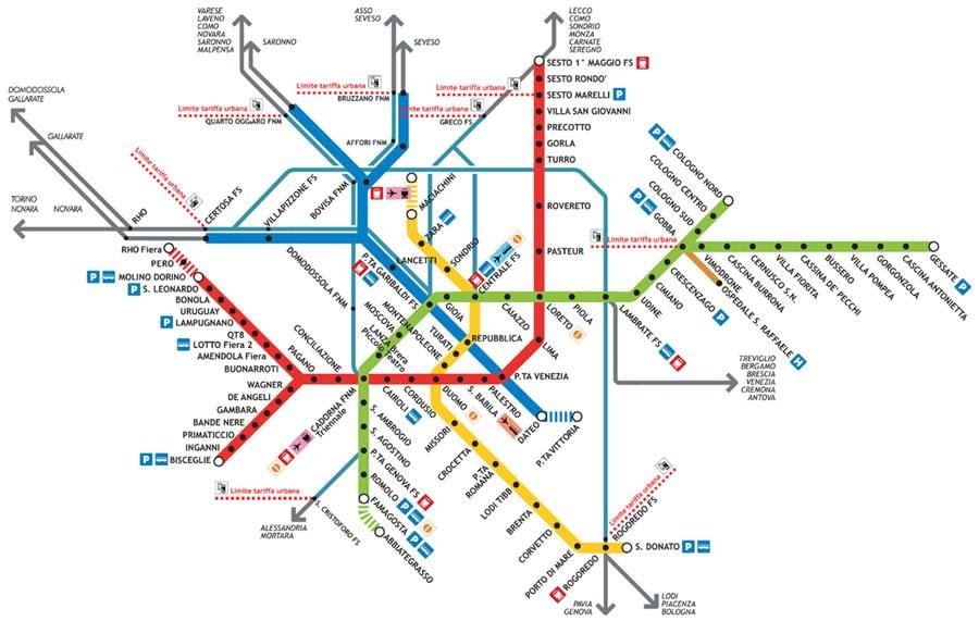 milano tube de la carte