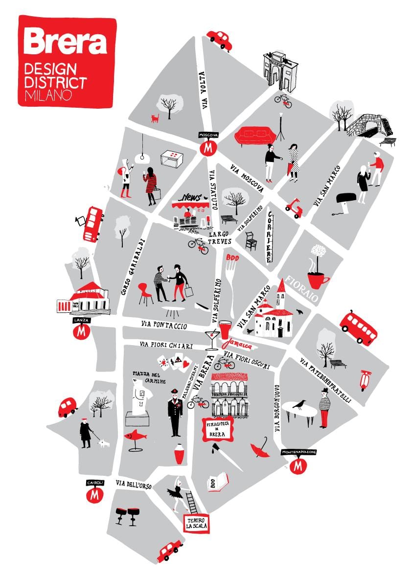 carte de brera, milan