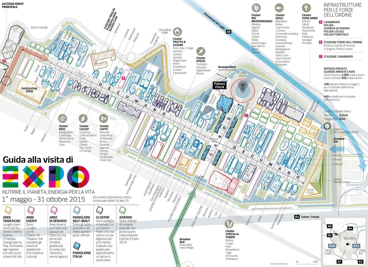 la carte de milan expo