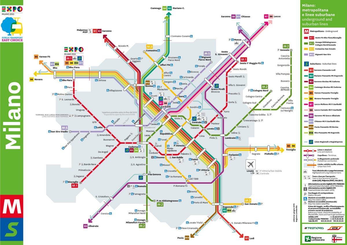 milan gare centrale de la carte