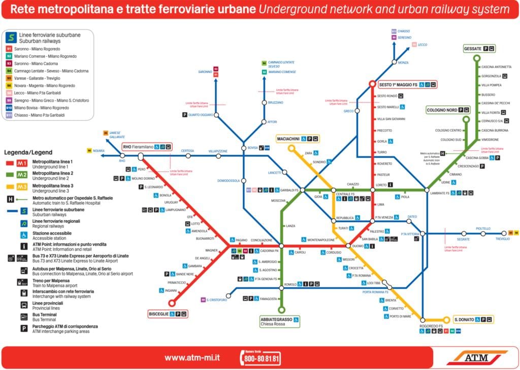carte de la station de bus à lampugnano milan