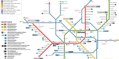 Carte de la station de bus à lampugnano milan