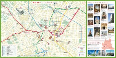 Visite de la ville de milan map