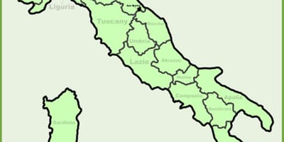 Carte de l'italie montrant milan