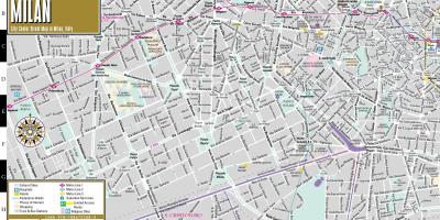 Carte de rue de milan centre ville